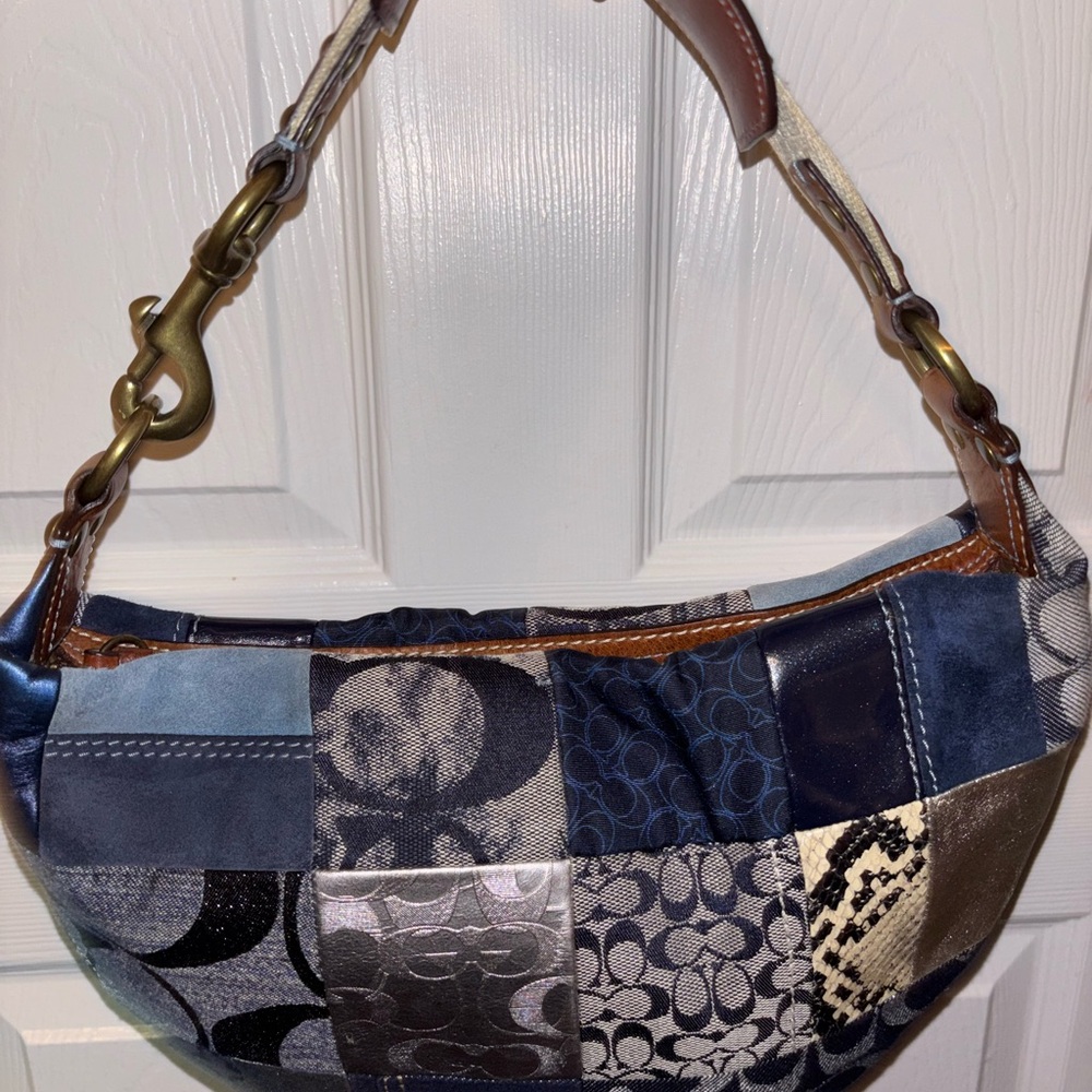 Patchwork Denim Shoulder Bag - image 3